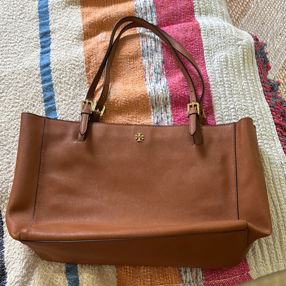 Tory Burch Brown Leather Tote Bag